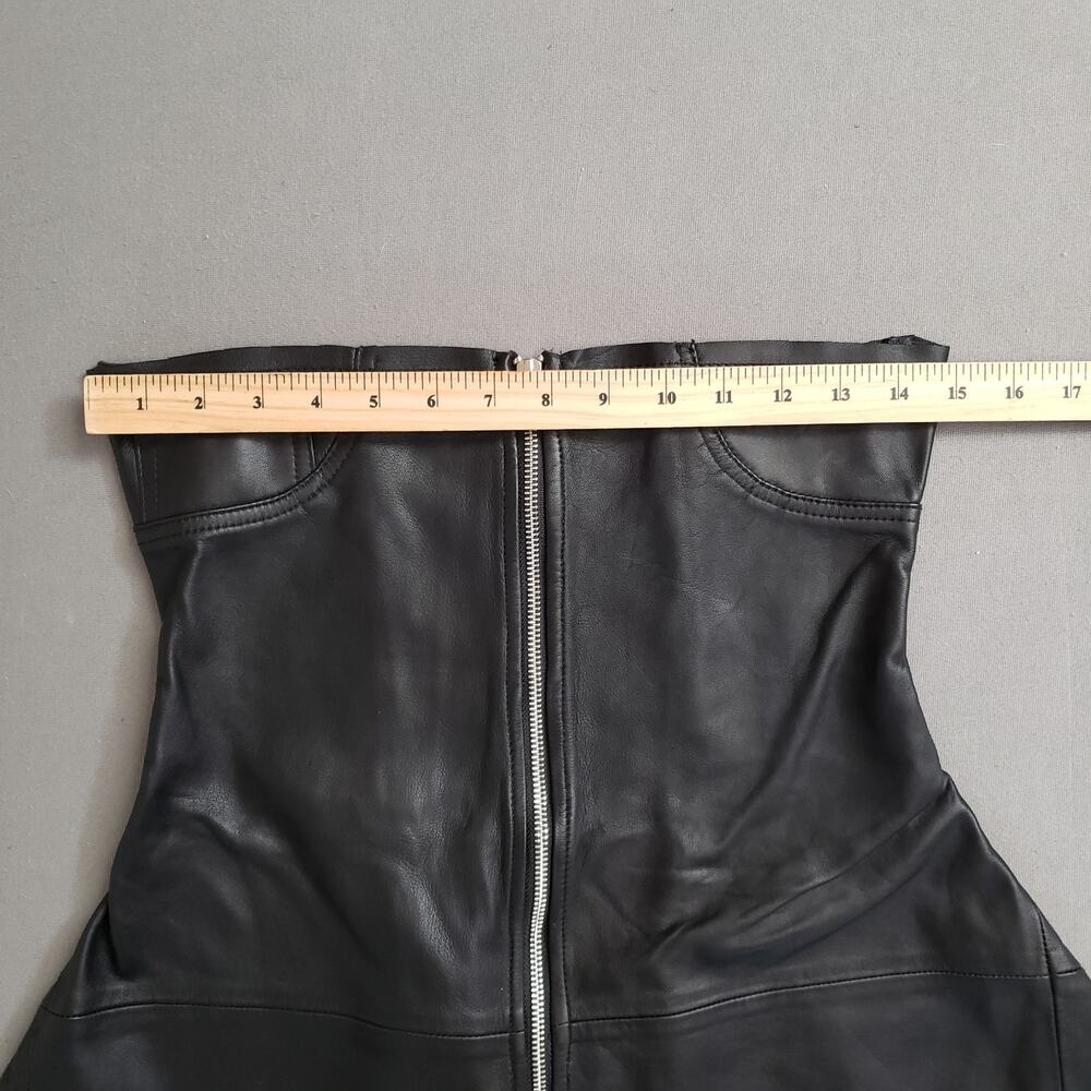 SAMI MIRO VINTAGE Blouse REVOLVE Zip Front Tube Uneven Hem Black Sz S Y2K - Picture 8 of 8